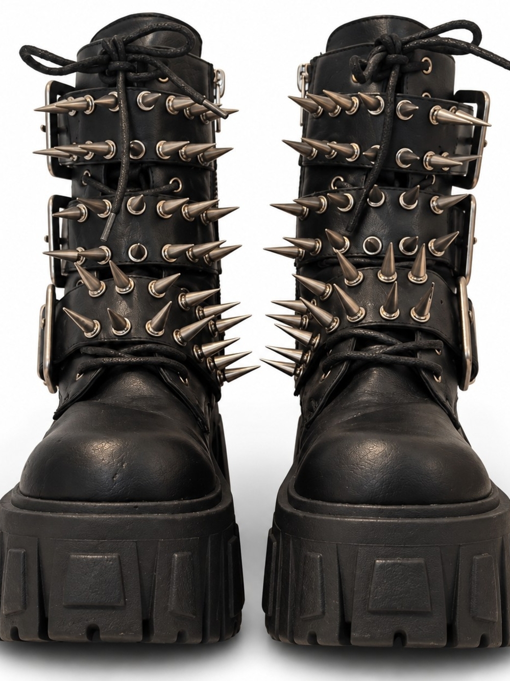 2000's Dolls Kill Studded Platform Chunky Boots - Women's Size, 9.